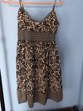 BCBGMAXAZRIA black and white midi dress